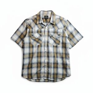 Canyon Guide Outfitters Western Pearl Snap Plaid Shirt Outdoor Performance XL